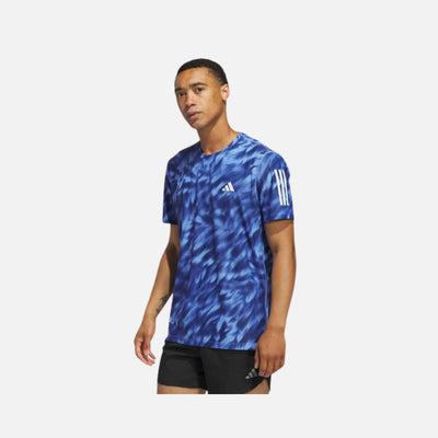 Adidas Own The Run Allover Print Tee - Men