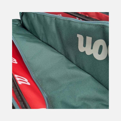 Wilson TEAM 6PK Racket Bag (6 rackets), Green,