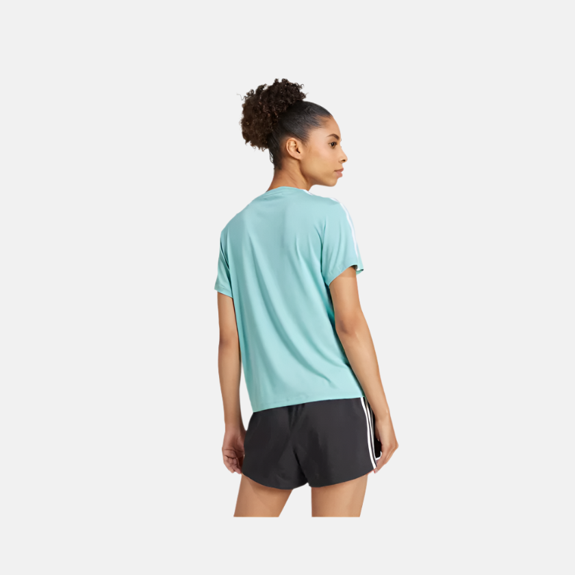 Adidas Aeroready Train Essentials 3-Stripes Women's Training T-Shirt -Mint Tone