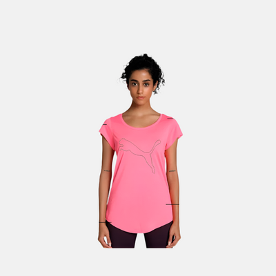 Puma Heather Cat Women's Training T-shirt -Sunset Glow Heather