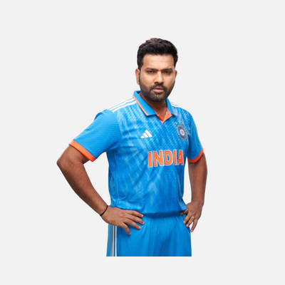 Adidas India Cricket Official Odi Men's T-shirt -Bright Blue