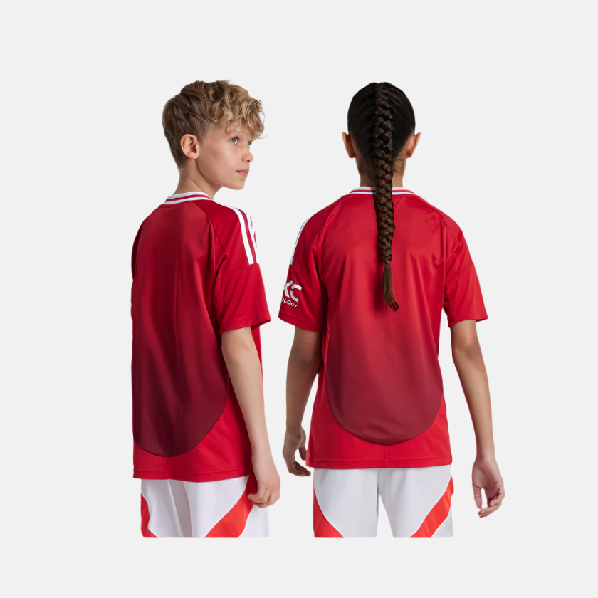 Adidas Manchester United 24/25 Home Kids Unisex Football Jersey (7-16Year) -Mufc Red