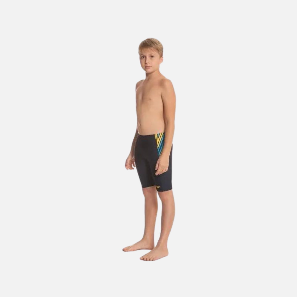 Speedo Speedotech Logo Panel Kids Boy Jammer -True Navy/Mango/Pool