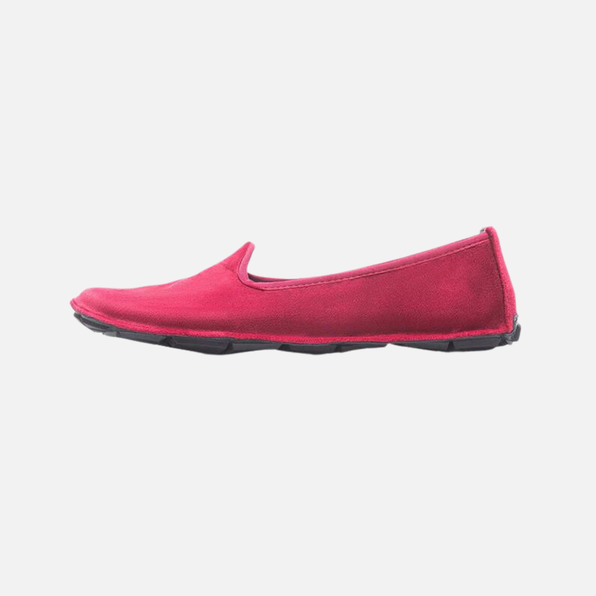 Vibram ONEQ Slipon Velvet Women's Casual Shoes-Red/Black