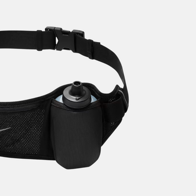 Nike 24 oz Flex Stride Double Running Hydration WB Belt - Black/Silver