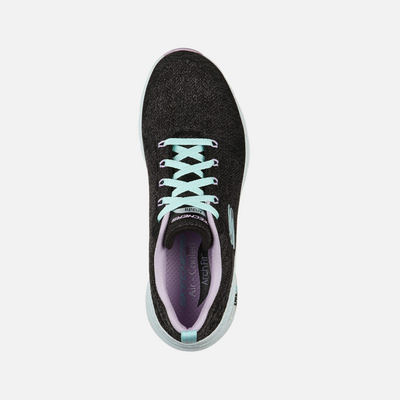 Skechers ARCH FIT-COMFY WAVE Women's Lifestyle Shoes -Black/Lavender