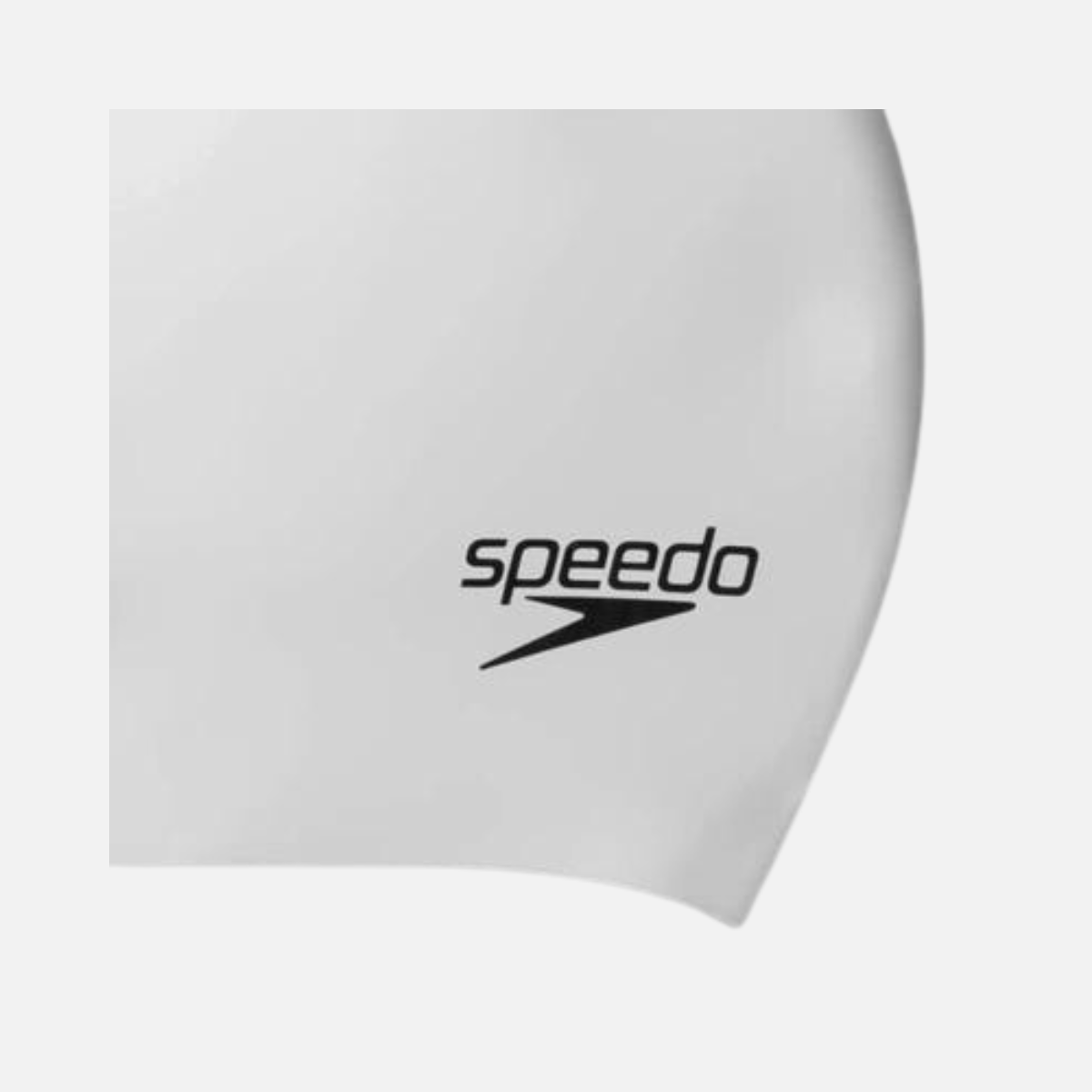 Speedo Plain Flat Silicone Adult Swim Cap -Silver