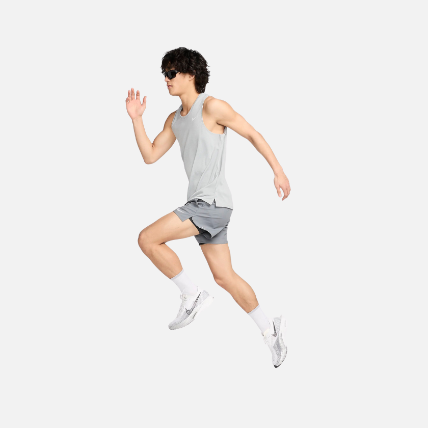 Nike Dri-FIT Miler Men's Running Tank Top -Grey Fog/Particle Grey/Heather