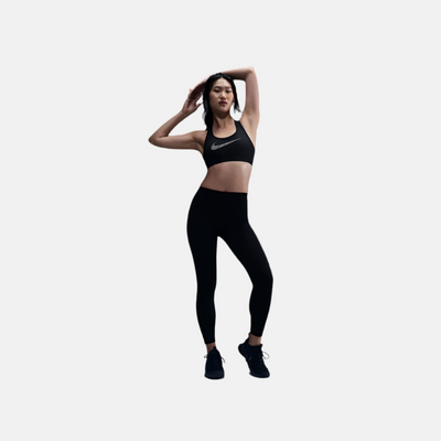 Nike One Seamless Front High-Waisted Full-Length Women's Leggings -Black/Black