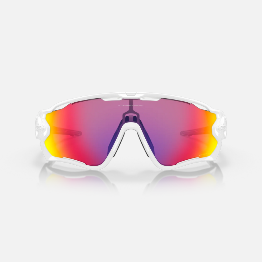 Oakley Jawbreaker Prizm Road Lenses, Polished White Frame Sunglasses