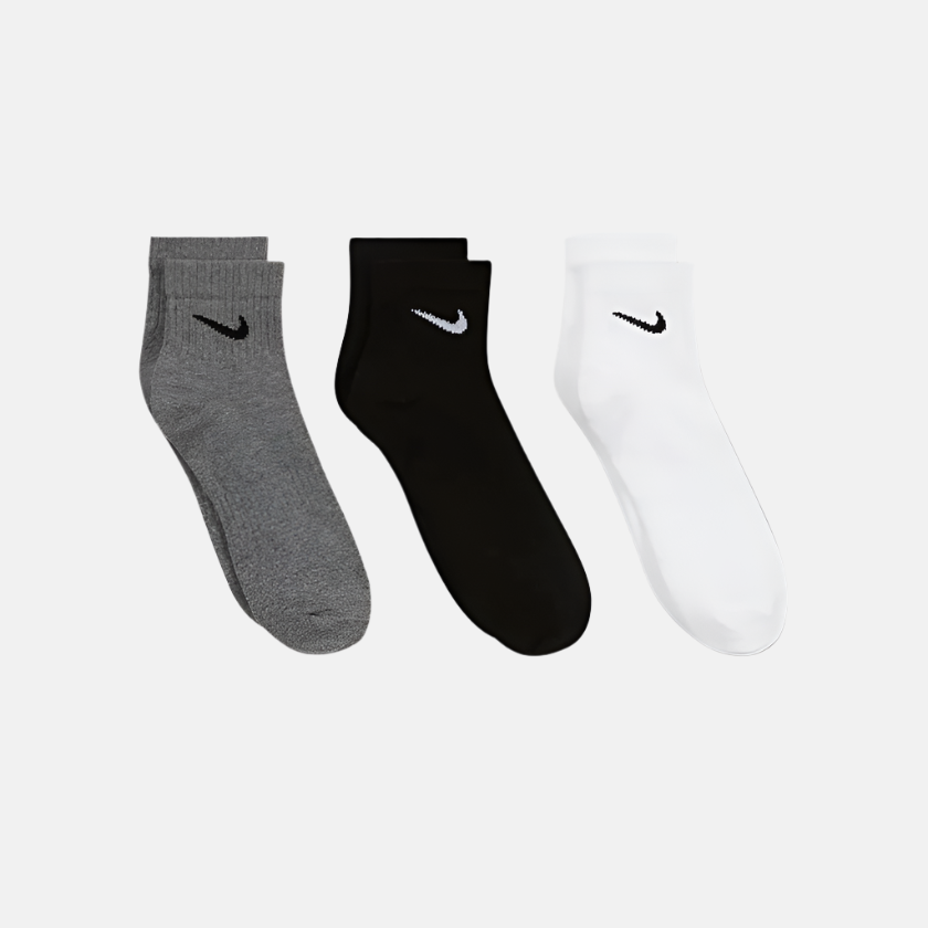 Nike Everyday Lightweight Training Ankle Socks (3 Pairs) -Multi-Colour