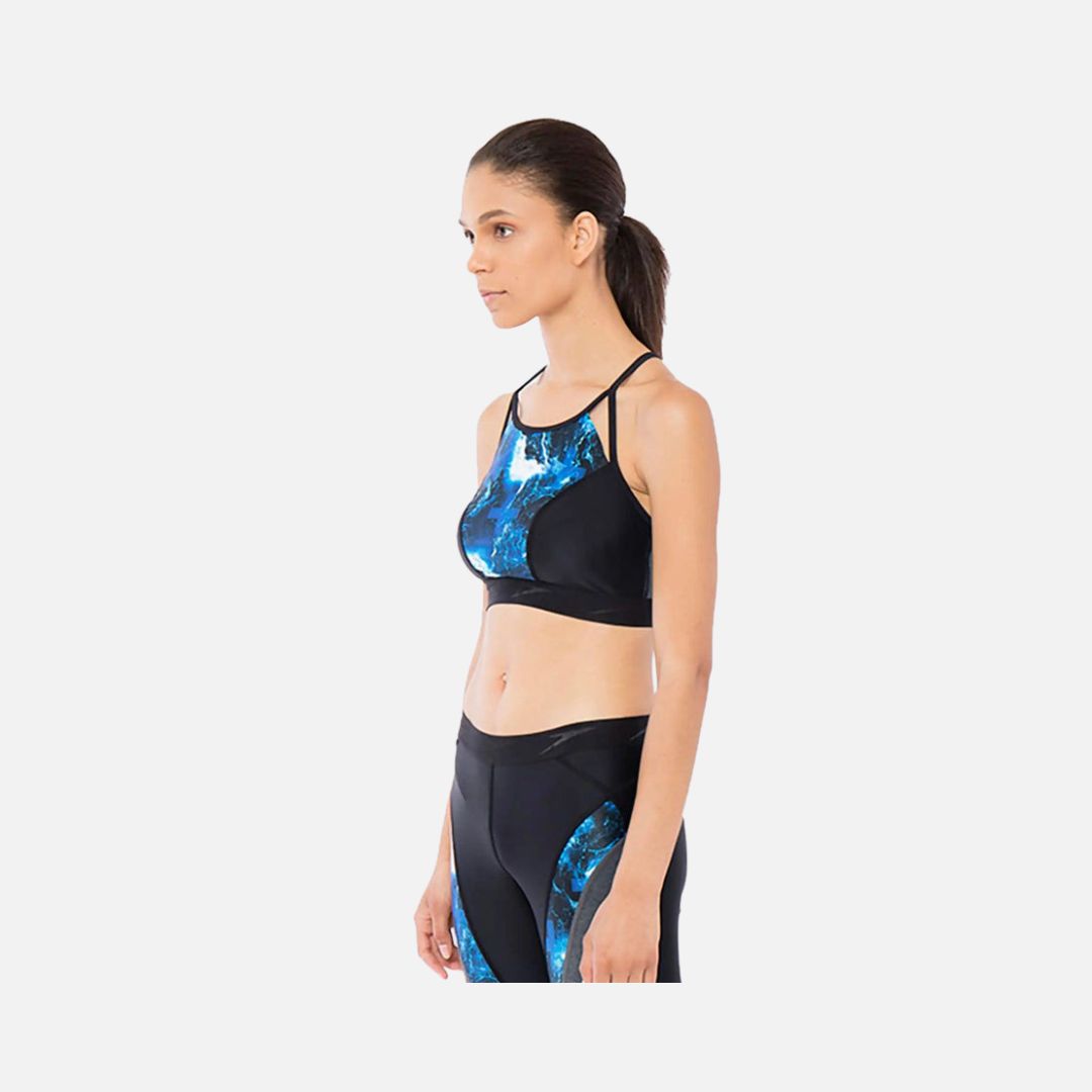 Speedo Women's H20 Active Stormza Crop Top - Black & Ultramarine