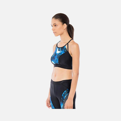 Speedo Women's H20 Active Stormza Crop Top - Black & Ultramarine