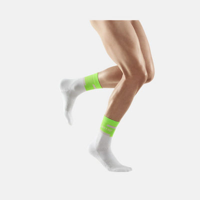 Cep The Run Mid Cut Men's Socks  -Green/White