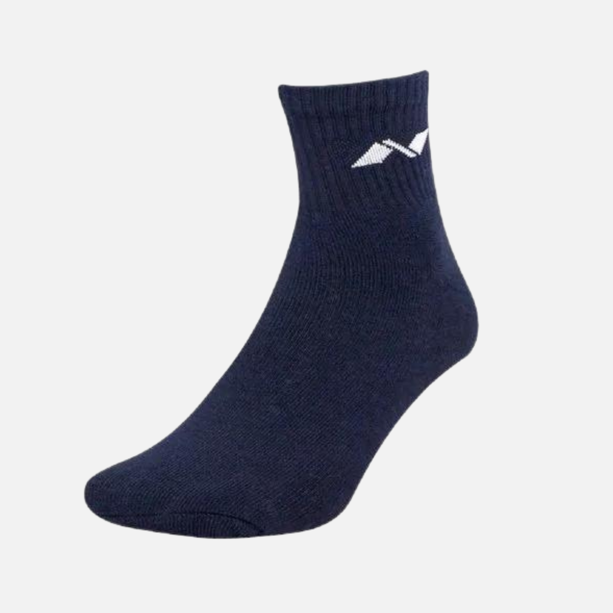 Nivia Plain Encounter Unisex Socks 3 Pairs Ankle Length -White/Black/Blue