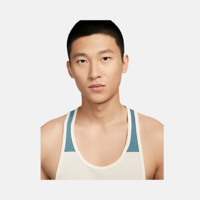 Nike Heritage Men's Dri-FIT Fitness Tank Top - OFFWHITE/BLUE