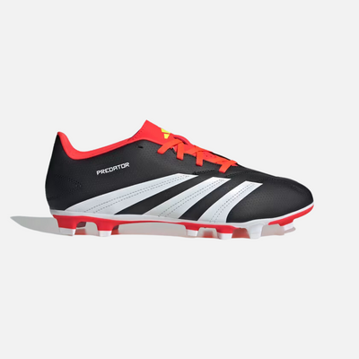 Adidas Predator Club Flexible Ground Unisex Football Shoes -Core Black/Cloud White/Solar Red
