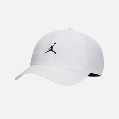 Jordan Club Cap Adjustable Unstructured Hat -White/Black