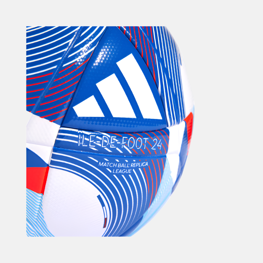 Adidas Olympic 24 League Football - White/Solar Red/Clear Sky/Royal Blue