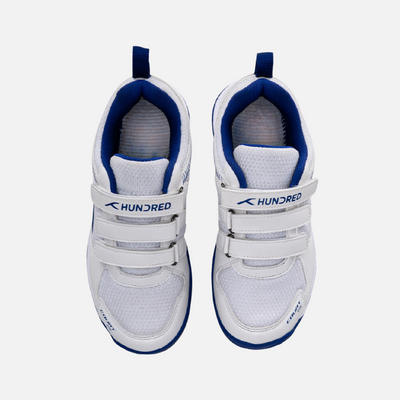 Hundred Court Star Kids Badminton Shoes -White/Navy