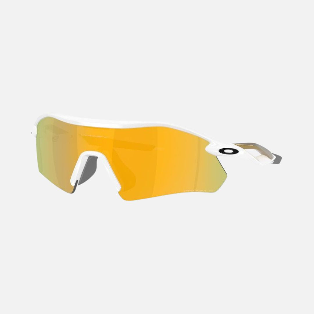 Oakley Radar Plate Sunglasses Polished White/Prizm 24K Polarised Lenses