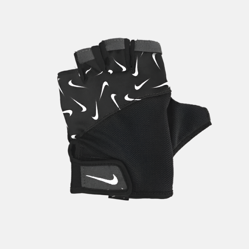 Nike Gym Essential FG Printed Gym & Fitness Gloves -Black/White