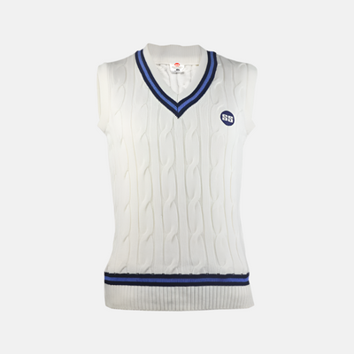 SS Supreme Men's Cricket Sweater -White/Blue