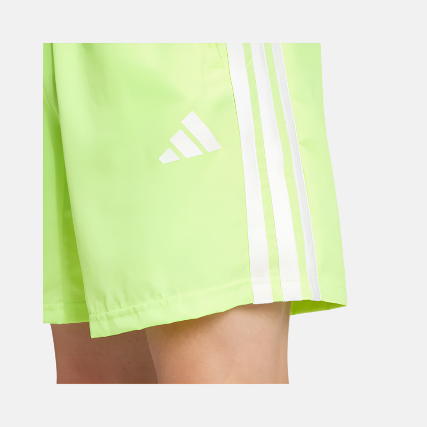 Adidas Essentials Training 3-Stripes Woven Men's Training Shorts -Lucid Lemon/White