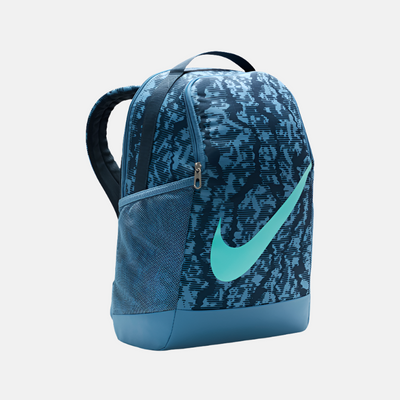 Nike Brasilia Kids' Backpack 18L -Armory Navy/Aegean Storm/Green Frost