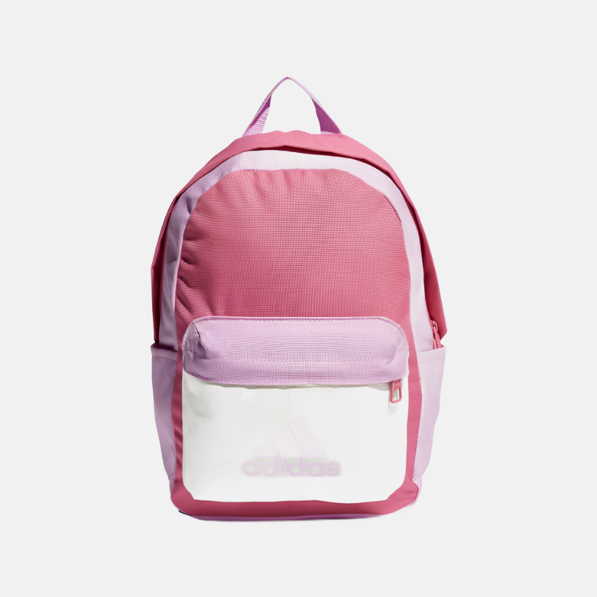 Adidas Kids Unisex Training Backpack -Pink Fusion/Bliss Lilac/Ivory/Semi Lucid Blue/Collegiate Green/Preloved Green