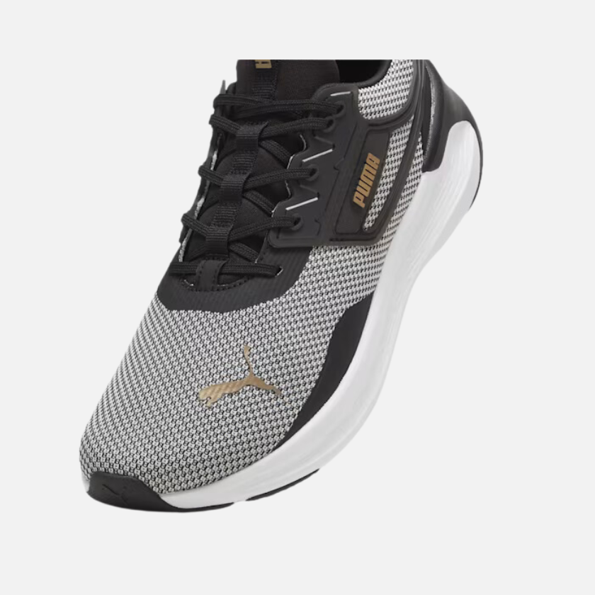 Puma Softride Symmetry Unisex Running Shoes -Black/Gold/White