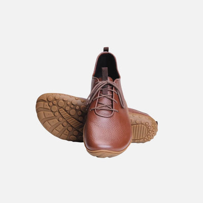 BAER URBN Leder Klassisch unisex Office Barefoot Shoes- Brown