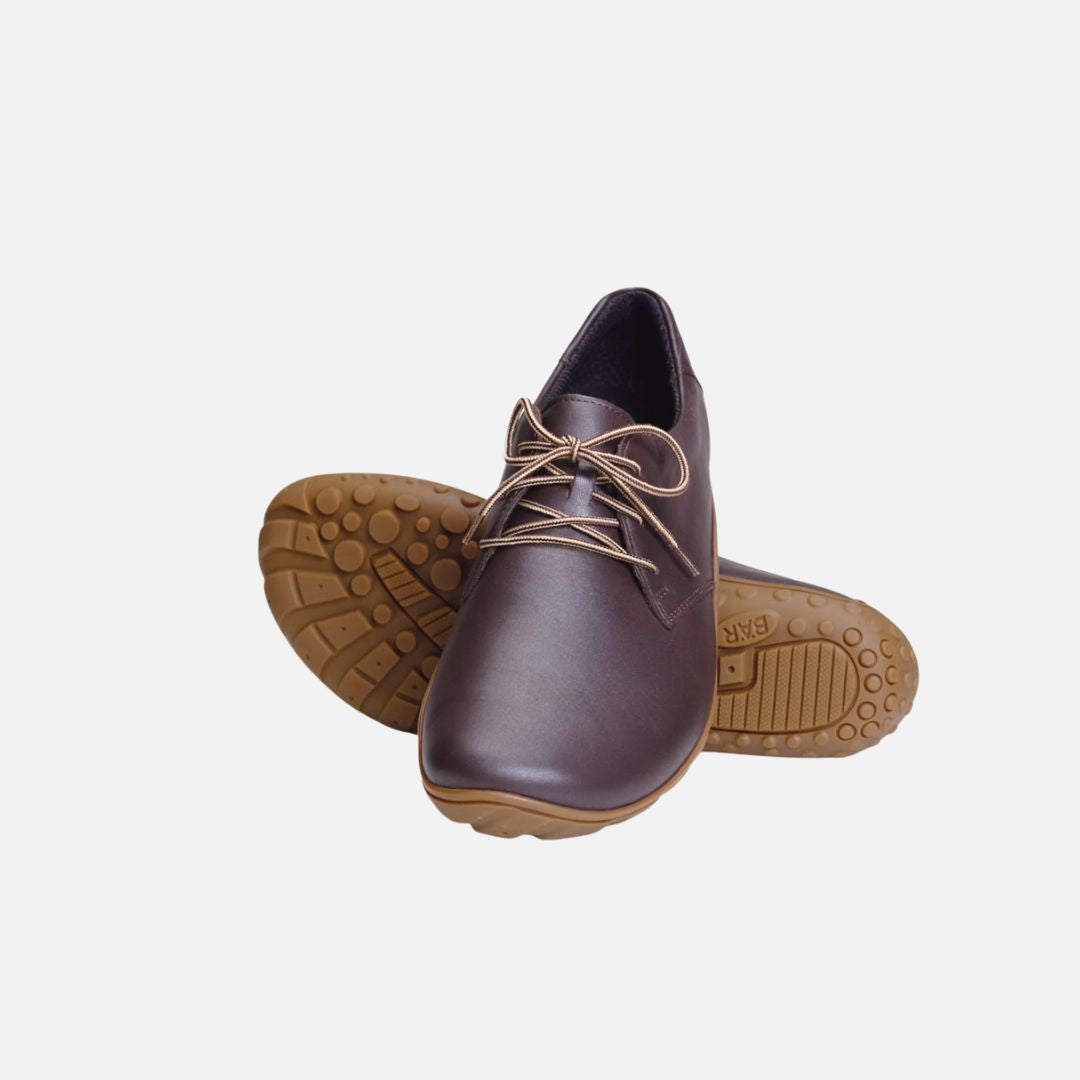 BAR URBN Leder Exekutive unisex Office Barefoot shoes - Dark Brown