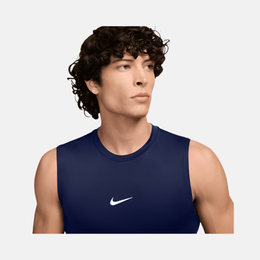 Nike Pro Dri-FIT Tight Sleeveless Men's Fitness Top -Blue Void