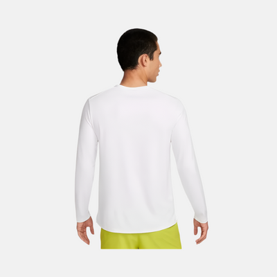 Nike Dri-FIT Miler Long-Sleeve  Men's Running Top -White