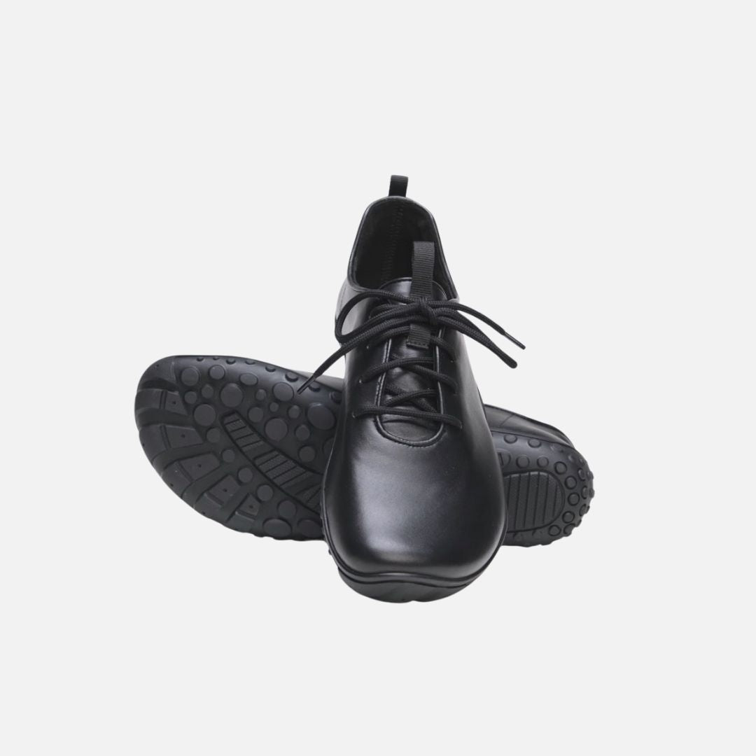BAER URBN Leder Klassisch unisex Office Barefoot Shoes - Black