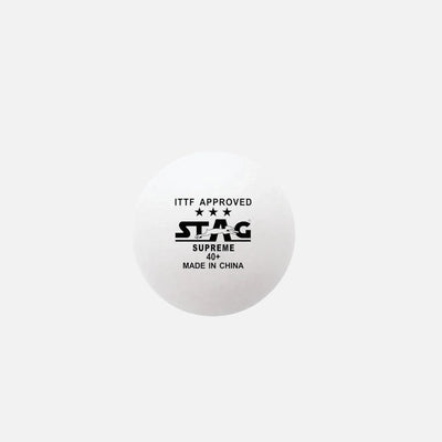 STAG 3 Star Supreme Table Tennis Plastic Ball Pack of 3 (White)