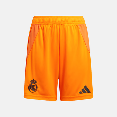 Adidas Real Madrid 24/25 Away Kids Football Shorts (7-16Year)- Crew Orange