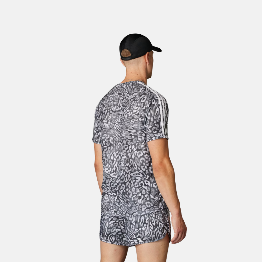 Adidas Own The Run CLIMACOOL 3-Stripes Tee – Dash Grey / Black