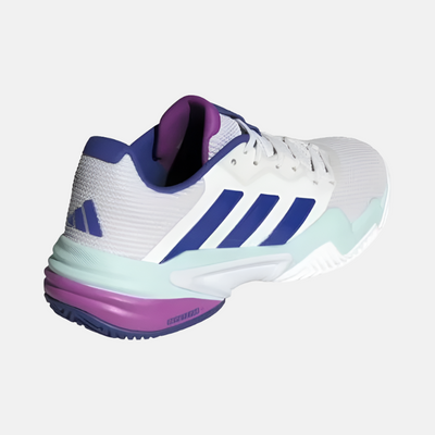 Adidas Barricade 13 Men's Tennis Shoes -Cloud White/Lucid Blue/Semi Flash Aqua