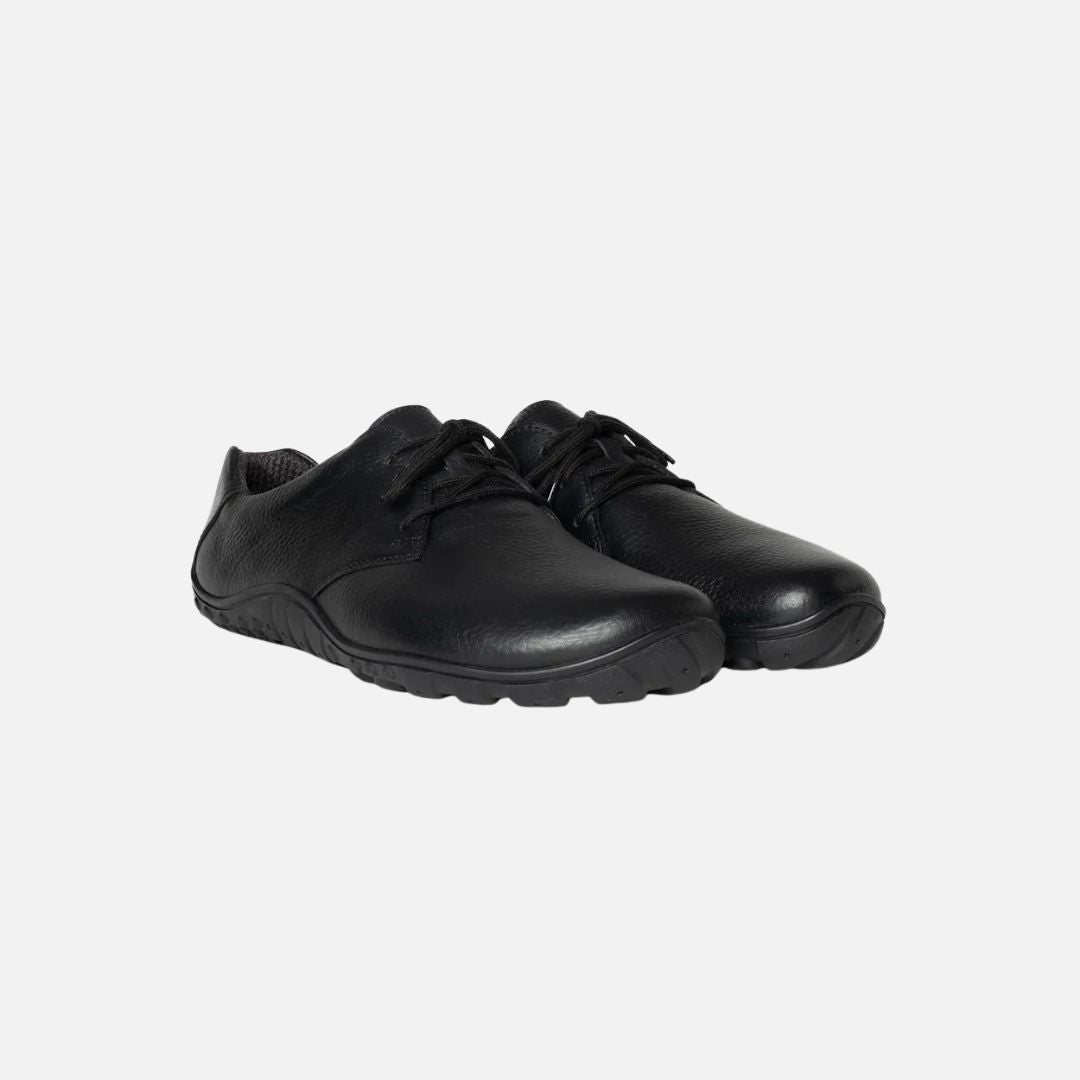 BAER URBN Leder Exekutive Barefoot shoes - Grained Black