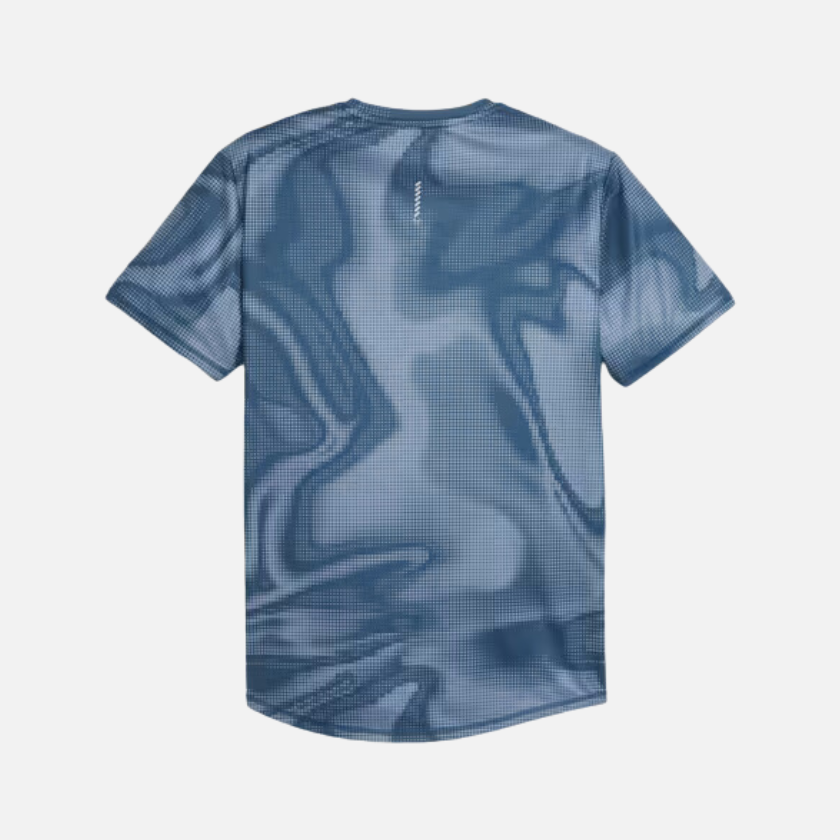 Puma Run Favourite Men's Running T-shirt -Ocean Tropic-print
