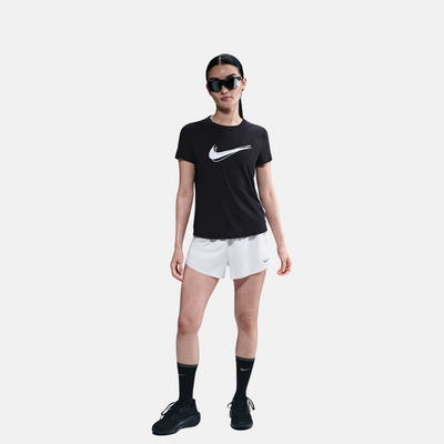 Nike One Swoosh Women's Dri-FIT Short-Sleeve Running Top – Black