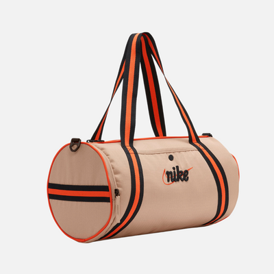 Nike Heritage Retro Duffel Bag (13L) -Hemp/Rush Orange/Black