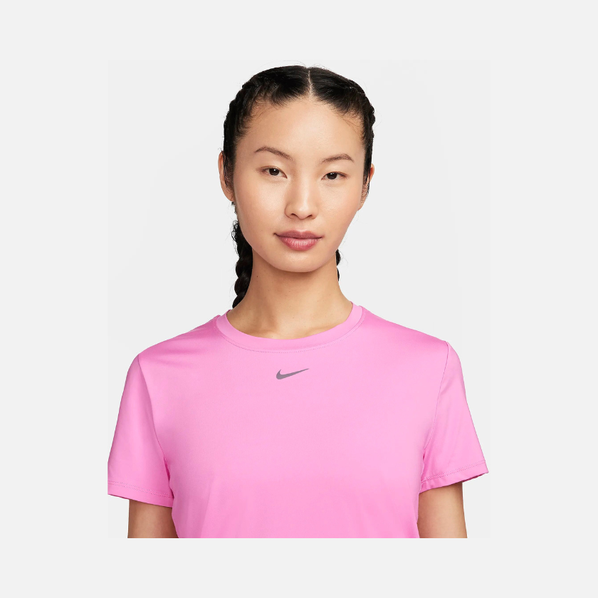 Nike One Classic Women's Dri-FIT Short-Sleeve Top -Playful Pink/Black