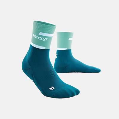 Cep The Run Ultralight Compression 4.0 Mid Cut Women's Socks -Ocean/Petrol