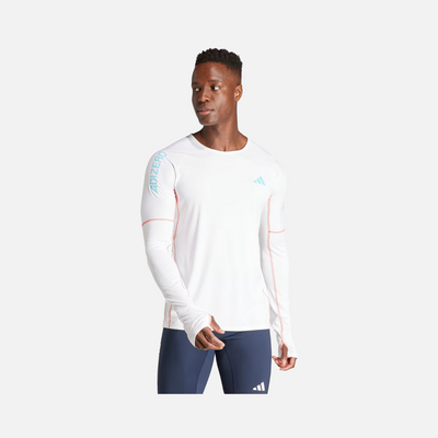 Adidas Adizero Men's Running Long Sleeve T-shirt -White