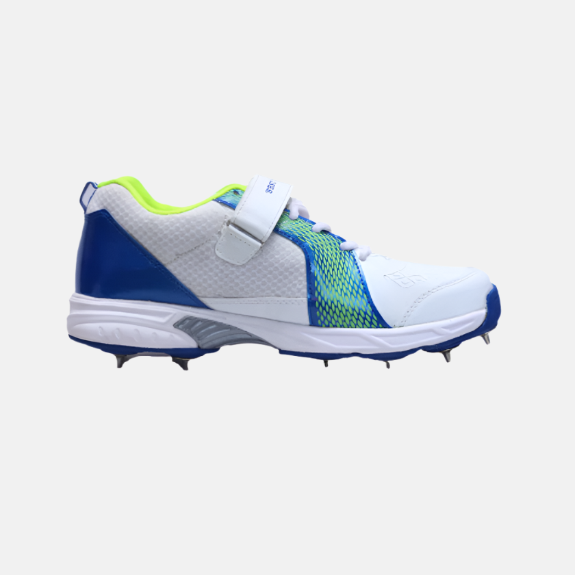 SS Spike Ranger Men's Cricket Shoes -White/Blue