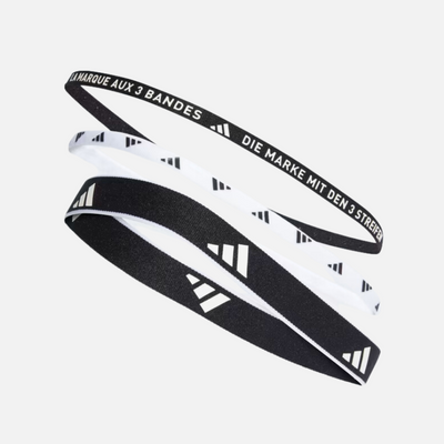 Adidas Multiple Width Training Unisex Headband 3 Per Pack -Black/White