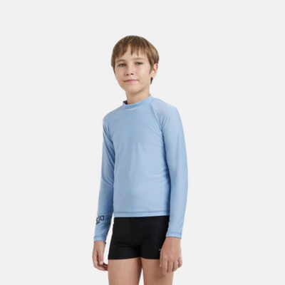 Speedo Boys Endura Brite Long Sleeve Suntop – Curious Blue / True Navy